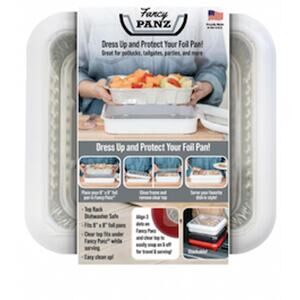 New Fancy Panz 8x8" container for meal in white - damaged wrapping
